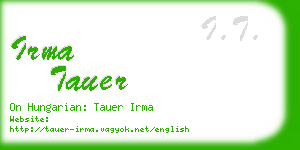 irma tauer business card